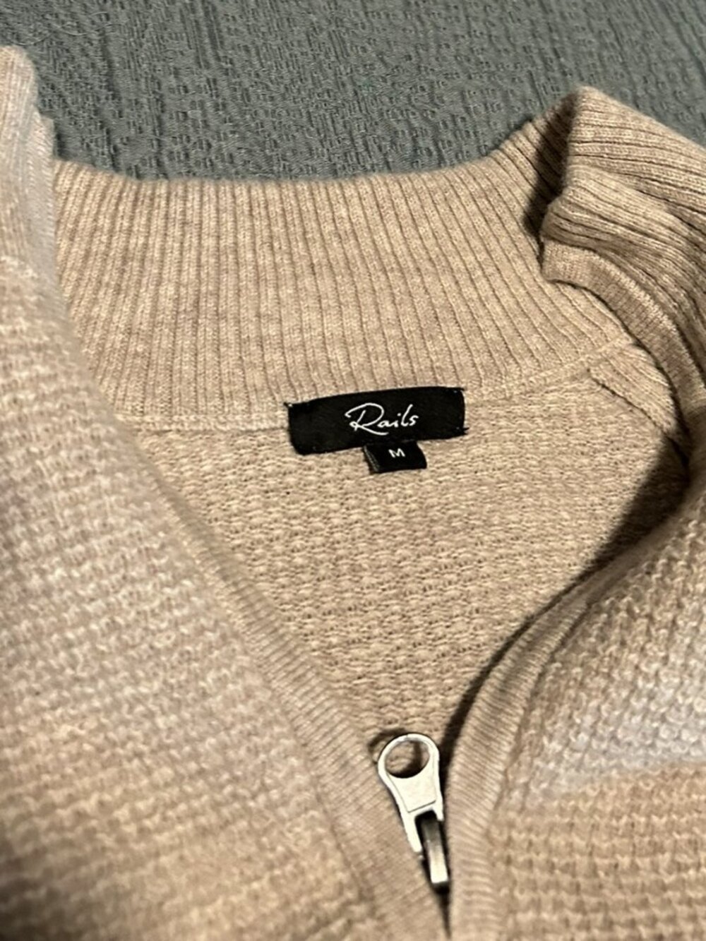 Rails Oatmeal 1/4 Zip Merino Wool Pullover Size M